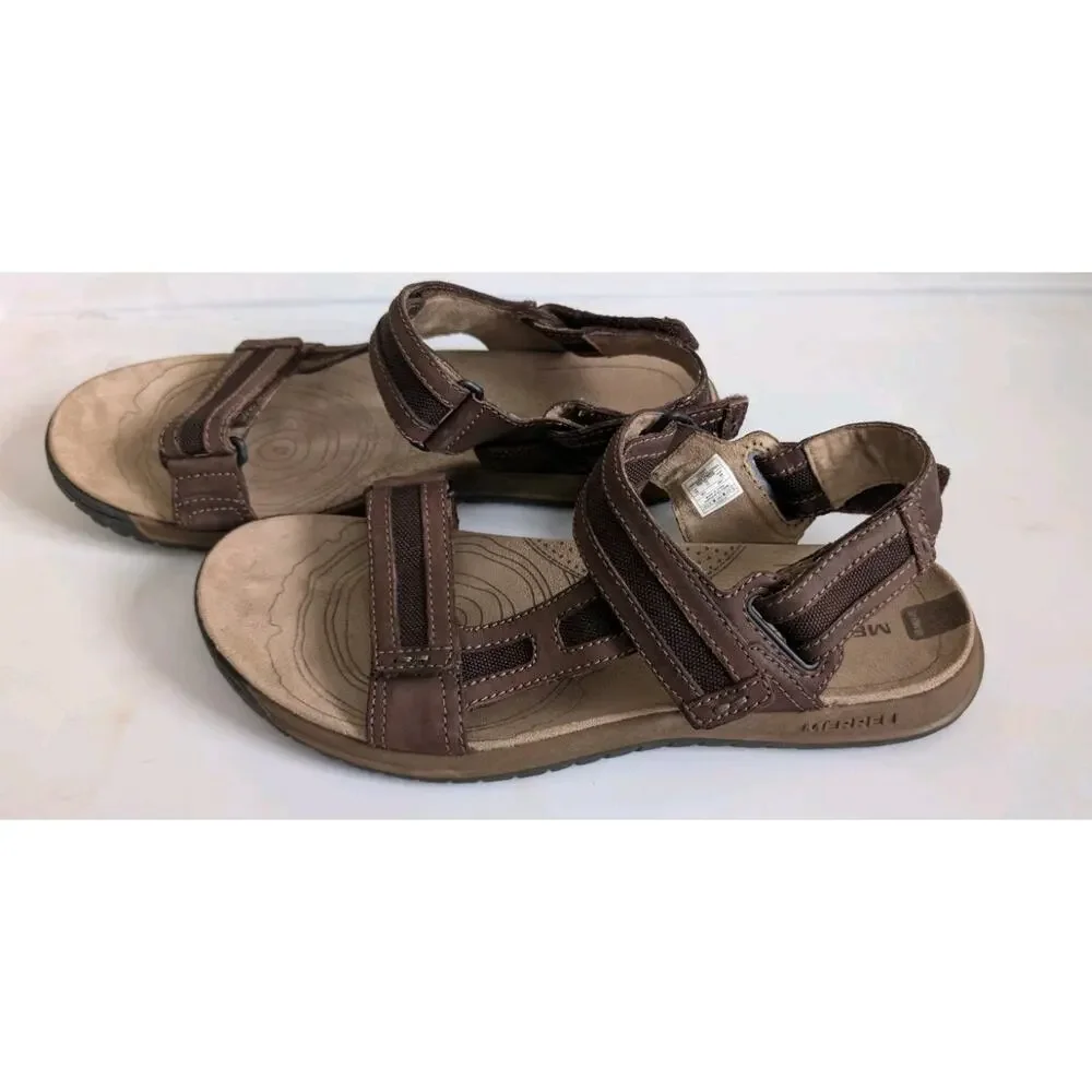Merrell Mens Traveler Tilt Convertible Leather Slip On‎ Hiking Sandal 12 J62217